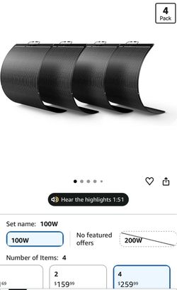 NEW in BOX 400W Flexible Solar Panel System (4x100W)