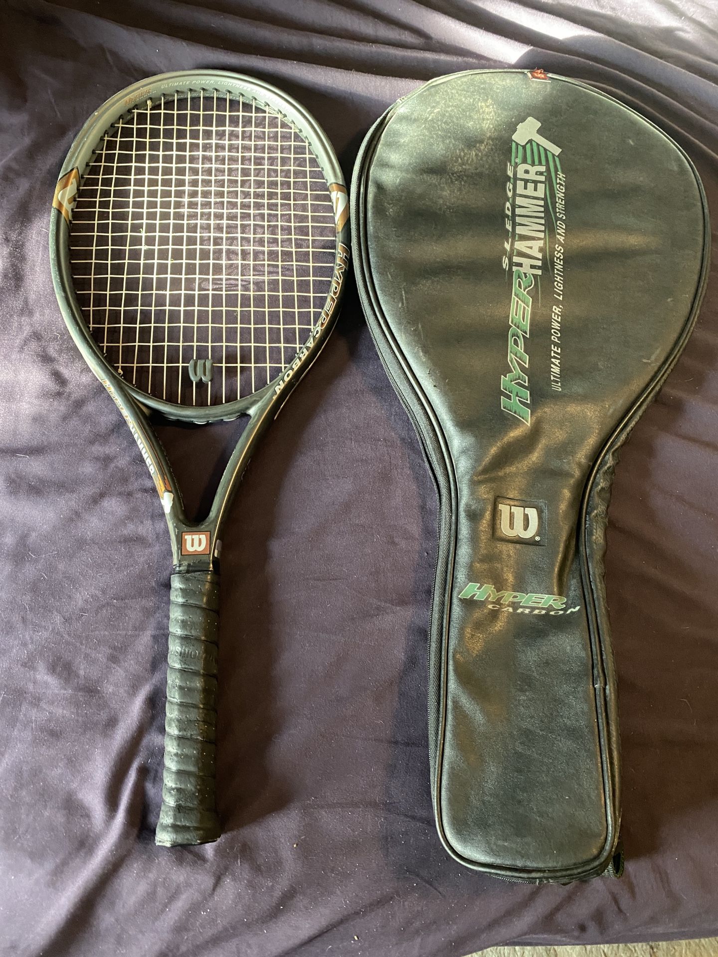 Wilson Hyper Hammer Tennis Racket with Case - Lightweight and Durable