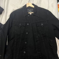 Authentic True Religion Black Denim Jacket Size Medium
