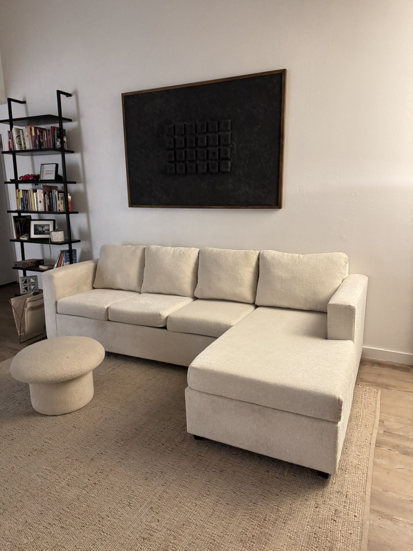 Cream Sectional ( Delivery Available )