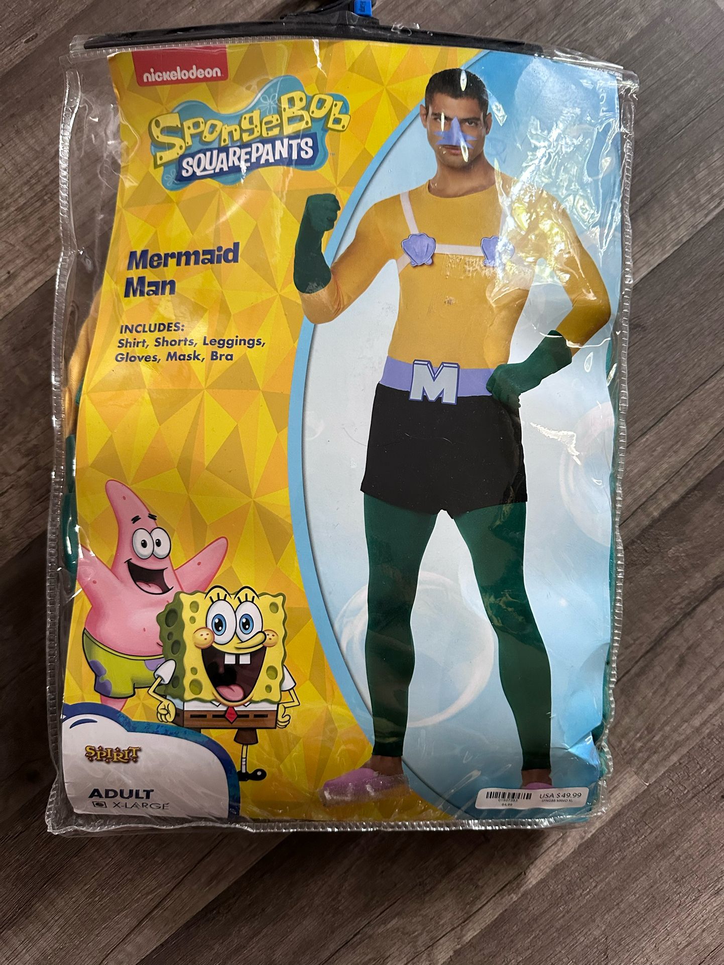 Mermaid Man Size Adult XL $20