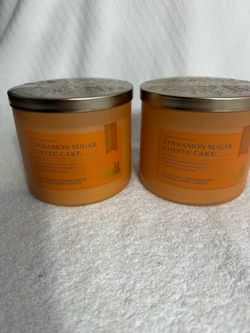 2 Bath & Body Works Cinnamon Sugar Coffee Cake Candle x2