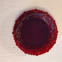 Avon 1876 Cape Cod Ruby Red Set Of 6 7" Salad/Dessert Plate