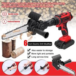 Electric Chainsaw Conversion Attachment Kit for Drill, 4” up to 6” NEW!!
