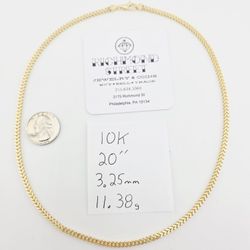 10k gold 20" franco link chain
