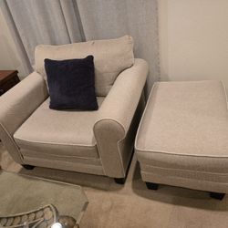 Couch / Sofa And Ottoman