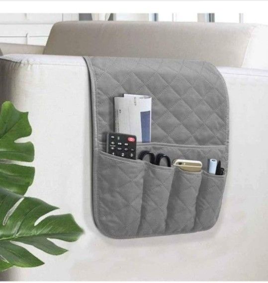 NEW! Sofa Armrest Organizer Non-Slip Arm Chair Bedside Caddy (GREY)