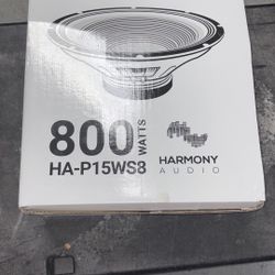 15” 800 Watt Harmony audio sub woofer