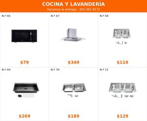 Fregaderos, microondas y campanas desde $79 - Entrega
