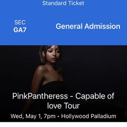 Two General Admission tickets for PinkPantheress-Capable of Love Tour 