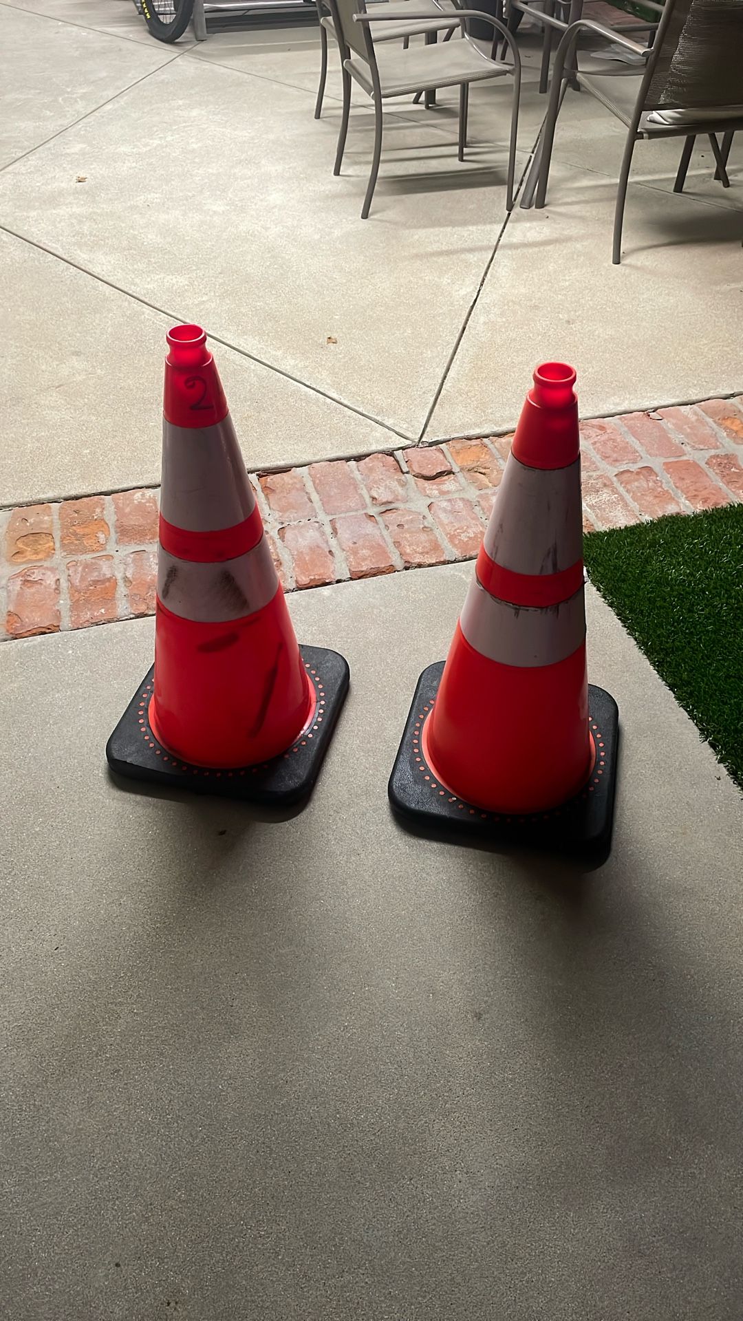 Large traffic cones