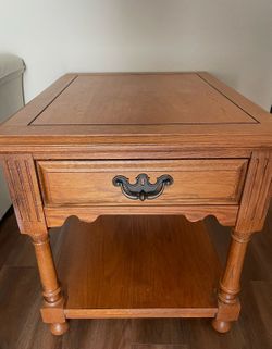 Pair of Solid Wood End Tables