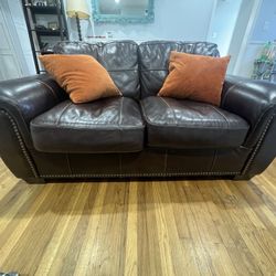 Leather Brown Couch