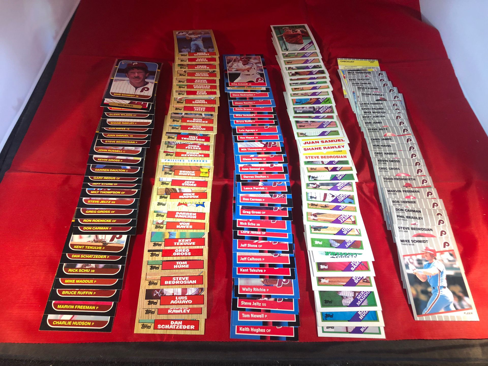 Philadelphia Phillies Team Sets Of Baseball Cards - Lot Of 5