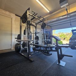Vesta Smith Machine 1001 | Adj Bench W/ Leg Developer And Preacher Station |Gym Equipment | Fitness | Pulleys|🔴WEIGHTS AND BARBELL SOLD SEPARATELY 🔴