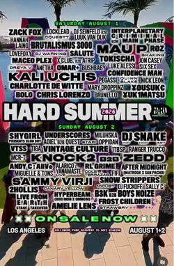 Hard summer vip ticket