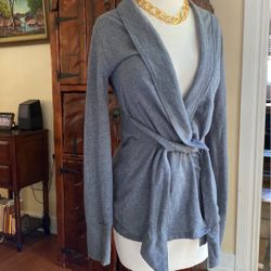 Champion size small extra long sleeve Belt Tie ladies Sweatshirt