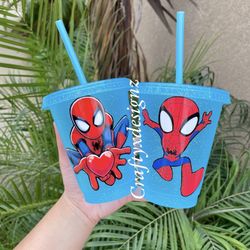 Spider-Man Cups / Kids Cups / Valentines Day Gift 