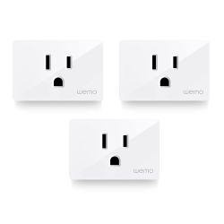 Wemo Home Automation Smart Plug (Alexa, Google Assistant, Apple HomeKit) - Pack of 3