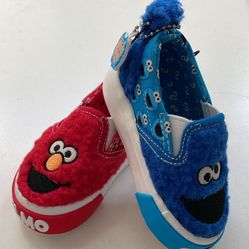 Elmo and Cookie Monster Toddler Boys Sneakers 