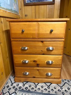 Solid Pine 5-Drawer Chest / Dresser – Solid Wood