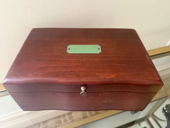 Wooden Jewelry Box with Lift-Out Tray