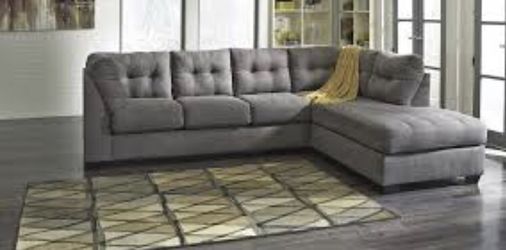 new grey sectional! Couch and Loveseat set saves here