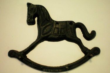 Vintage Cast Iron Rocking Horse Wall Hook
