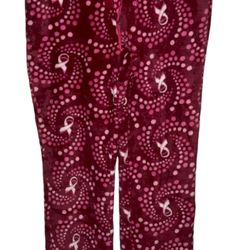 NWT Hotel Spa “Breast cancer awareness “ Velvet Pants 