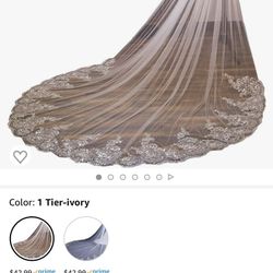 Ivory Wedding Veil 