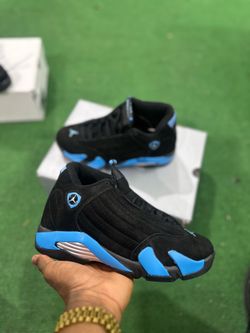 Black and blue Jordan 14