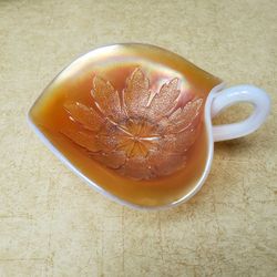 Antique Marigold Opalescent Carnival Glass Nappy