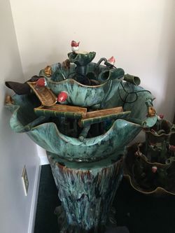 Ceramic Fountain with stand