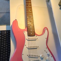 Pink Electric Guitar