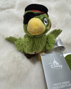 Disney Pirate Parrot Shoulder Plush Magnet. Brand New With Tags