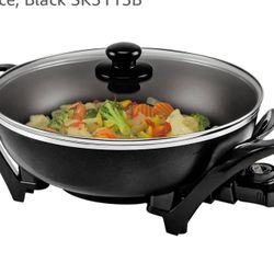 New In The Box OVENTE Electric Wok with Nonstick Coating, 13 In