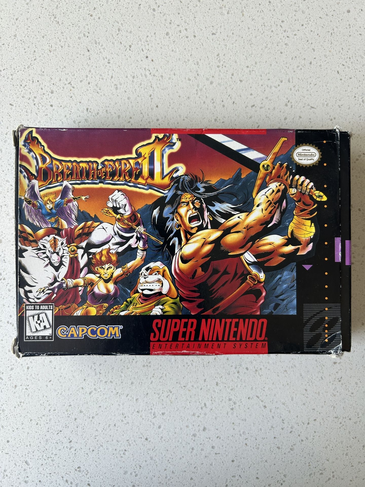 Breath Of Fire II Super Nintendo SNES 1991 Video Game w/ Box, Manual, & Insert