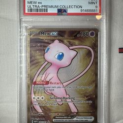 Pokemon Card Mew ex SVP 205 Special 151 Metal UPC Promo PSA 9 Mint