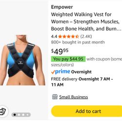 Weighted 8lb Exercise vest  