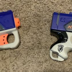 N Strike Nerf Mini Pistols - Both; Part Of Collection Of Nerf Guns Selling Off 