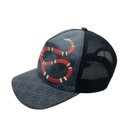 Gucci Snake Black Monogram Hat Size XL (60cm)
