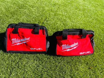 (2) NEW Milwaukee M12 Genuine FUEL Contractor Tool Bag. 13”x10”x9” Durable Rugged Canvas