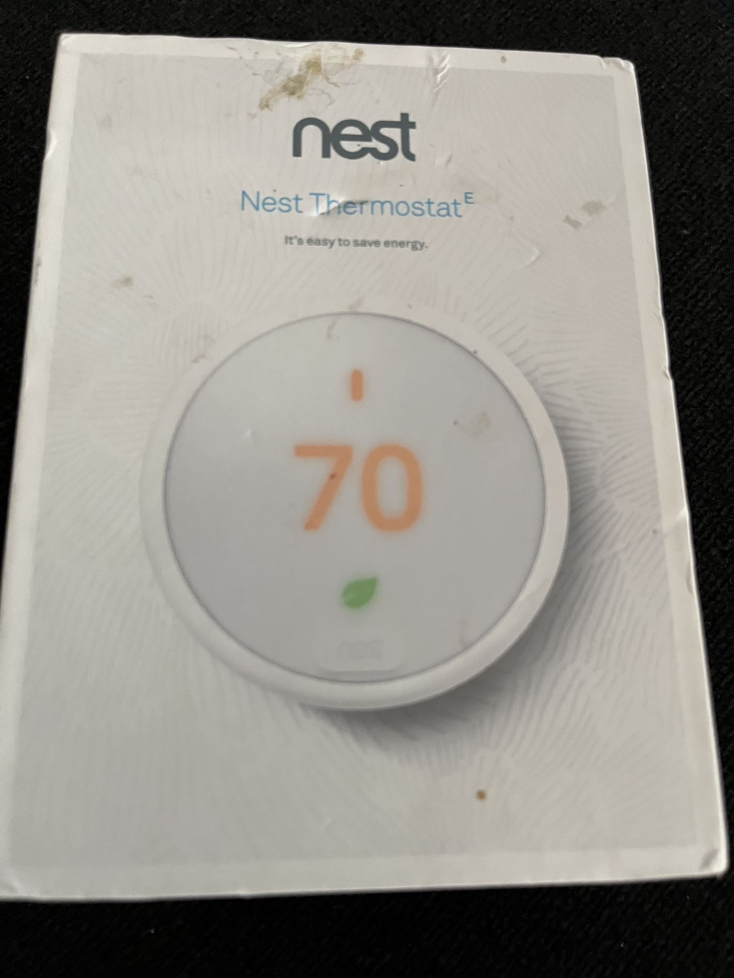 Google Nest Thermostat E Programmable Smart White T4000ES New Open Box