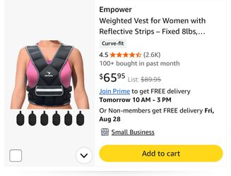 EMPOWER  16 lb WEIGHTED VEST