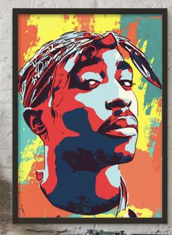 Tupac abstract cloth banner