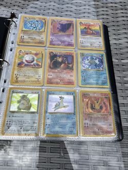 Vintage Pokemon Card Binder 200+ Cards Md-Dmg , Team Rocket Charizard 🔥