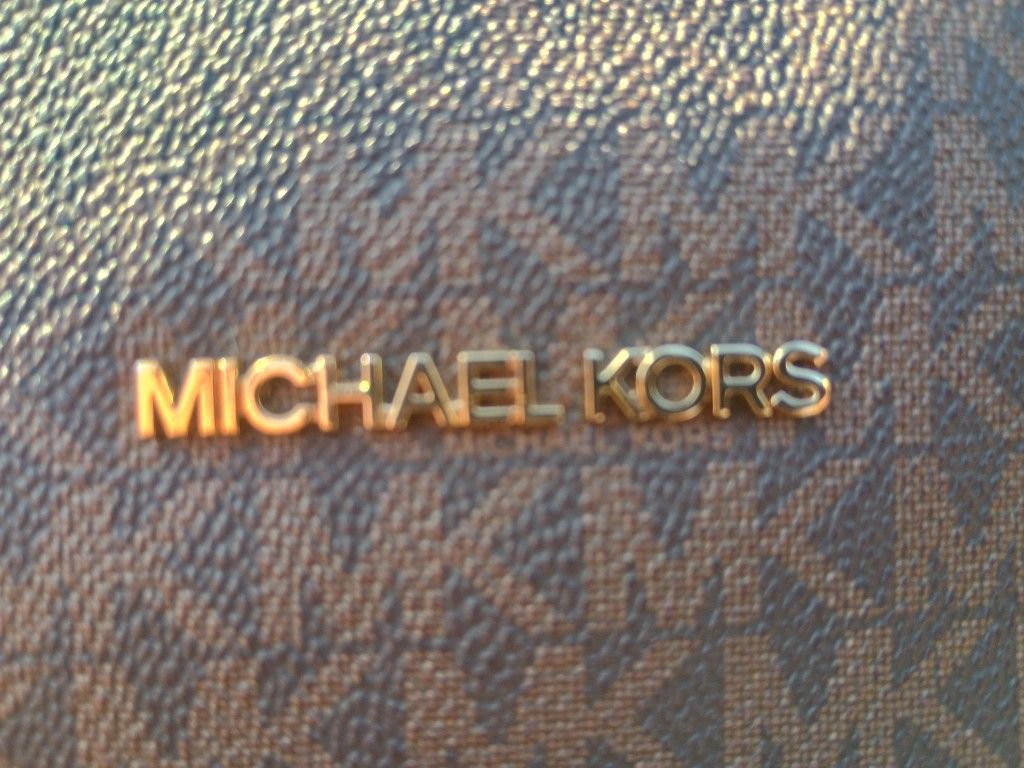 Michael Kors Adina Medium PVC Leather Backpack Bookbag Handbag, Brown NWT