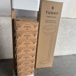 Tushy Bamboo Toilet Paper And Stand 