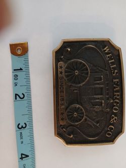 Wells Fargo Brass Belt Buckle