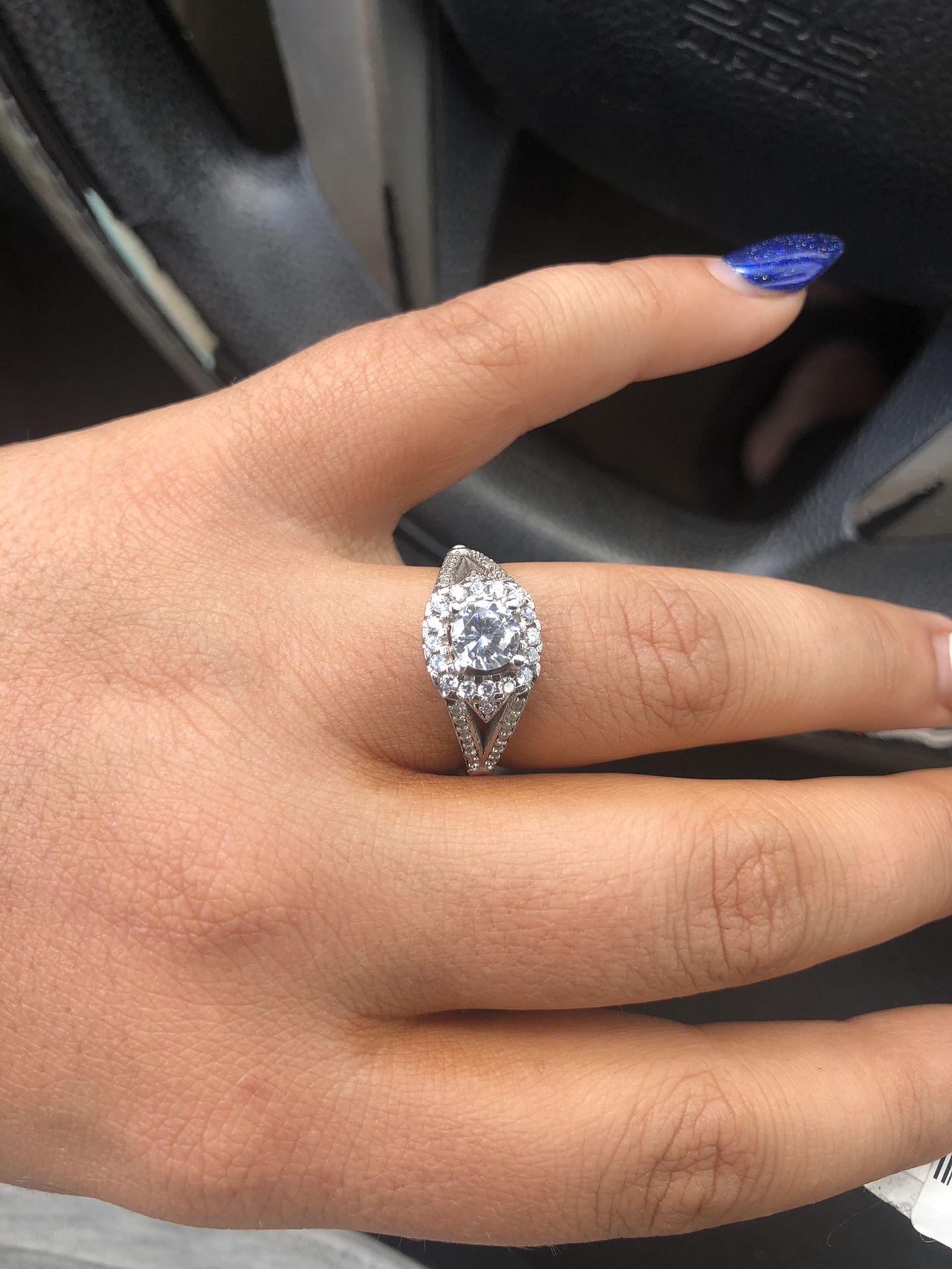 Sterling Silver Engagement Ring